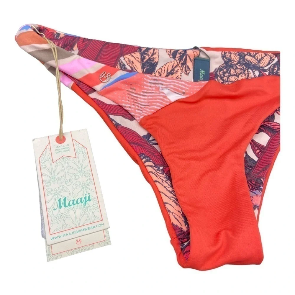 Maaji Orange Creme De Papaya Reversible Bikini Bottom